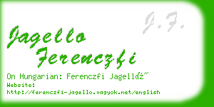 jagello ferenczfi business card